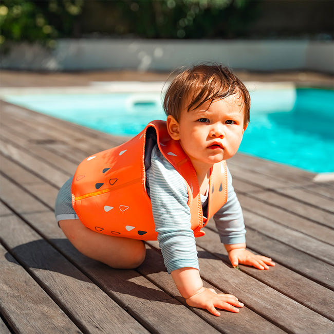 Gilet De Natation Enfant Néoprène - Flottaison Réglable Avec Sangles Entrejambe Et Ceinture - Pour Bébé Et Apprentissage - 1